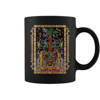 Ancient Mayan King Pakal Aztec God Civilization Mythology Coffee Mug - Monsterry