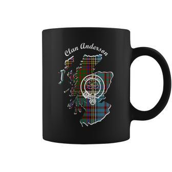 Anderson Surname Last Name Scottish Clan Tartan Badge Crest Gift For Womens Coffee Mug | Mazezy