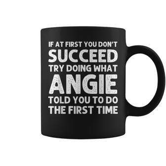 Angie Name Personalized Birthday Christmas Joke Coffee Mug | Mazezy