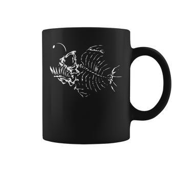 Angle Fish Skeleton Halloween Costume Scary Deep Sea Animal Coffee Mug - Seseable