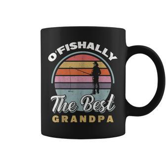 Angler Fisherman Angling Ofishally The Best Grandpa Fishing Gift For Mens Coffee Mug | Mazezy