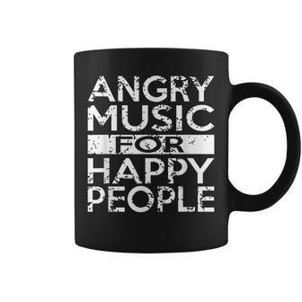Angry Music For Happy People Heavy Metal Hard Rock Coffee Mug | Mazezy