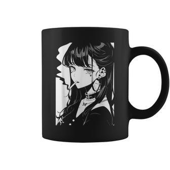 Anime Horror Girl Aesthetic Soft Grunge Waifu Japanese Otaku Japanese Coffee Mug | Mazezy