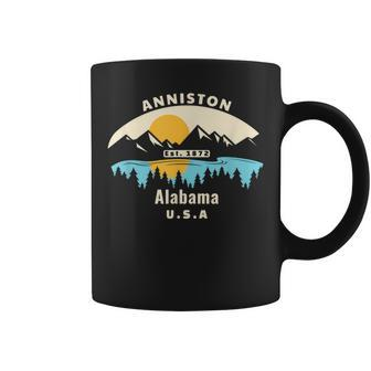 Anniston Alabama Souvenir Mountain Sunset River Coffee Mug | Mazezy