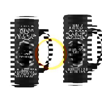 Annular Solar Eclipse 2023 San Antonio Texas Coffee Mug | Mazezy