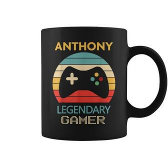 Anthony Name Personalized Legendary Gamer Coffee Mug | Mazezy