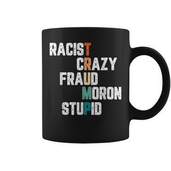 Anti Trump Racist Crazy Fraud Moron Stupid Democrat Gifts Coffee Mug | Mazezy