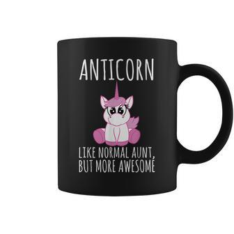 Anticorn Like Normal Aunt But More Awesome Unicorn Gift For Women Coffee Mug - Thegiftio UK