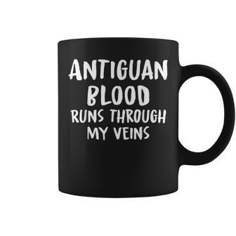 Antiguan Blood Runs Through My Veins Novelty Sarcastic Word Coffee Mug - Seseable