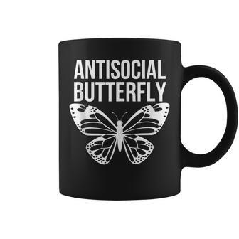 Antisocial Butterfly Introverted Coffee Mug | Mazezy CA