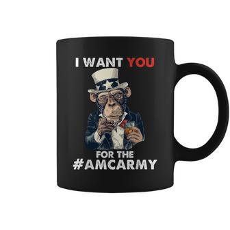 Apes Together We Strong To The Moon For The Ape Amc Army Coffee Mug | Mazezy