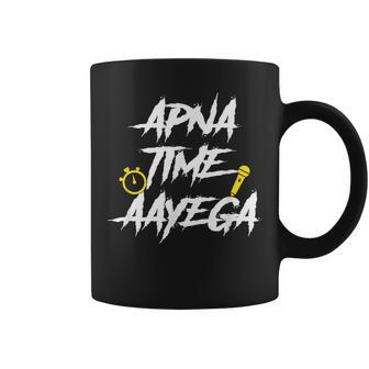 Apna Time Aayega Hindi Slogan Desi Quote Coffee Mug | Mazezy AU