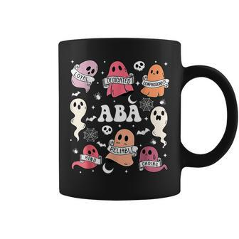 Applied Behavior Analysis Aba Halloween Spooky Cute Ghosts Coffee Mug - Monsterry