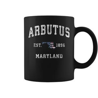 Arbutus Maryland Md Vintage American Flag Sports Coffee Mug | Mazezy
