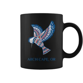 Arch Cape Oregon Native American Indian Kingfisher Bird Coffee Mug | Mazezy