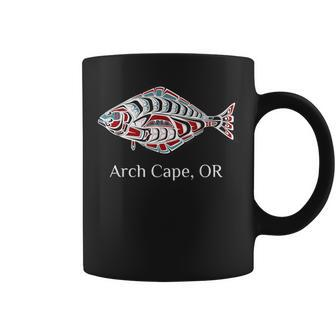 Arch Cape Oregon Native Indian American Halibut Fisherman Coffee Mug | Mazezy