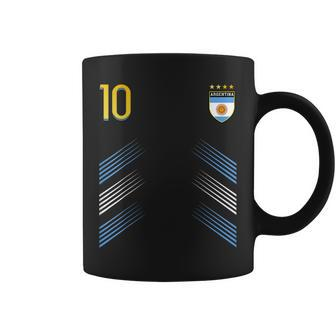 Argentina Soccer Fans Jersey Argentinian Flag Football Lover Coffee Mug - Seseable
