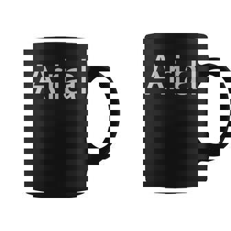Arial Font Simple Typography Coffee Mug | Mazezy