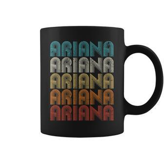Ariana First Given Name Pride Retro Personalized Coffee Mug | Mazezy