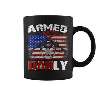 Armed And Dadly Funny 2023 Deadly Father For Fathers Day Coffee Mug | Mazezy AU