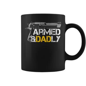 Armed And Dadly Veteran Dad Gun Coffee Mug | Mazezy