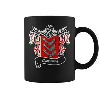 Armstrong Coat Of Arms Surname Last Name Family Crest Coffee Mug | Mazezy