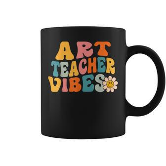 Art Teacher Vibes Retro 1St Day Of School Groovy Teacher Coffee Mug - Monsterry