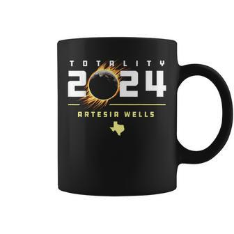Artesia Wells Texas 2024 Total Solar Eclipse Coffee Mug | Mazezy