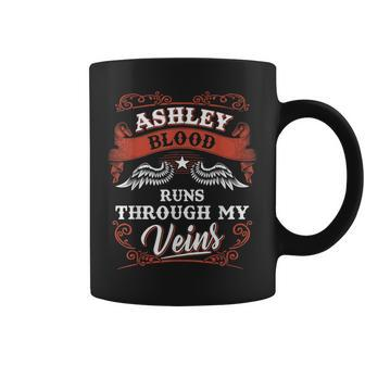 Ashley Blood Runs Through My Veins Family Christmas Coffee Mug - Seseable