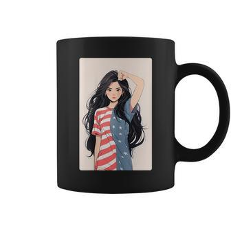 Asian American Girl We Can Do It Gift For Womens IT Funny Gifts Coffee Mug | Mazezy