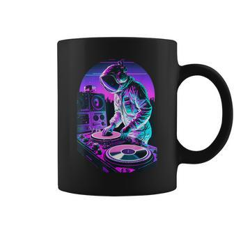 Astronaut Dj Djing In Space Edm Cool Graphic Vaporwave Coffee Mug - Monsterry