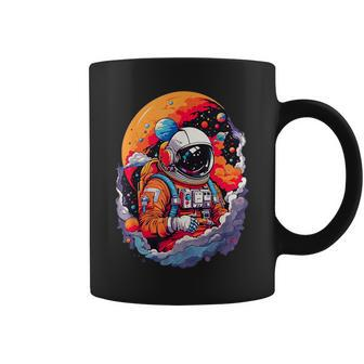 Astronaut In Space Astronaut With Planets Spaceman Coffee Mug | Mazezy