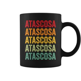 Atascosa County Texas Rainbow Text Coffee Mug | Mazezy