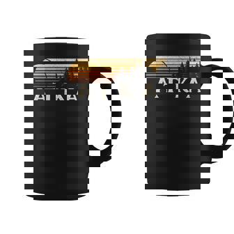Atka Ak Vintage Evergreen Sunset Eighties Retro Coffee Mug | Mazezy