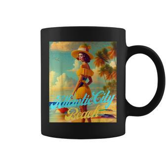 Atlantic City Beach New Jersey Parasdise Beautiful Woman Coffee Mug | Mazezy