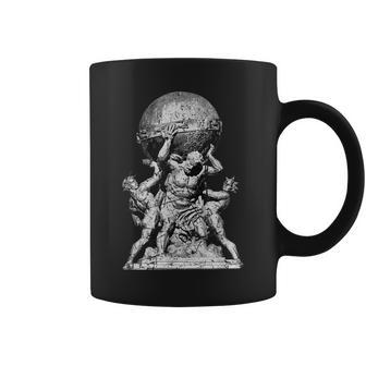 Atlas Greek Mythology Illustration Greece Greek Gods Coffee Mug | Mazezy