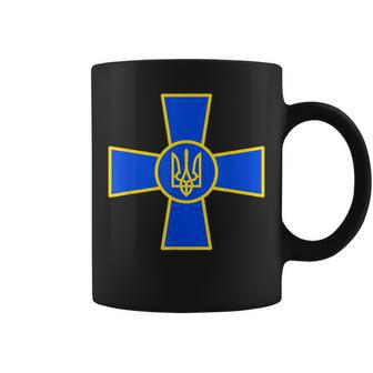 Ato Cross Tryzub Ukraine Army Emblem Flag President Zelensky Coffee Mug | Mazezy