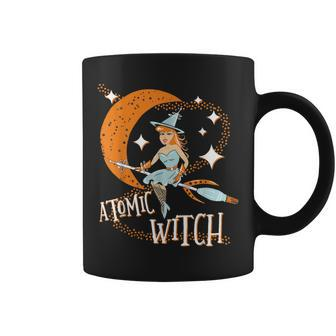 Atomic Witch Pinup Girl Retro Vintage Sexy Halloween Halloween Funny Gifts Coffee Mug | Mazezy