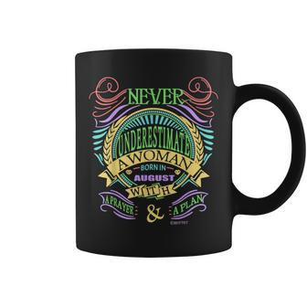 August Birthday Never Underestimate A Woman With A Prayer Coffee Mug - Seseable
