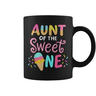 Aunt Of Sweet 1 First Birthday Matching Family Ice Cream Coffee Mug - Seseable