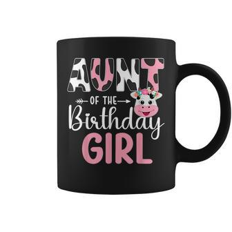 Aunt Of The Birthday Girl Farm Cow 1 St Birthday Girl Coffee Mug | Mazezy AU