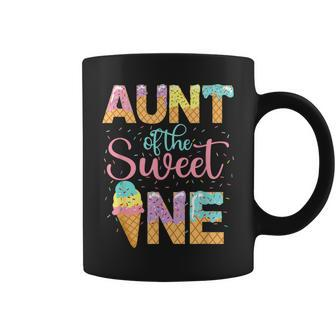 Aunt Of The Sweet One 1St Birthday Ice Cream Lovers Coffee Mug - Seseable