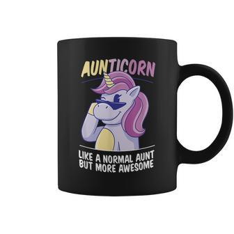 Aunticorn Like Normal But More Awesome Cute Unicorn Aunt Coffee Mug - Thegiftio UK
