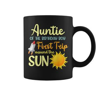 Auntie Of The 1St Birthday Boy First Trip Around The Sun Coffee Mug | Mazezy