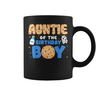 Auntie Of The Birthday Boy Milk And Cookies 1St Birthday Coffee Mug - Monsterry