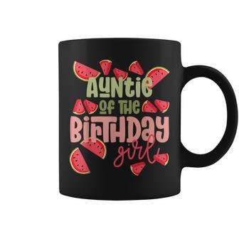 Auntie Birthday One In A Melon Watermelon Birthday Girl Coffee Mug - Seseable