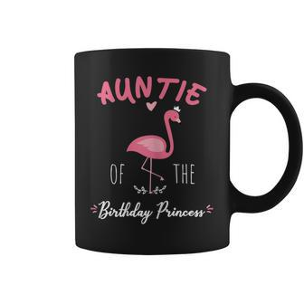 Auntie Birthday Princess Girl Aunt Flamingo Matching Outfit Coffee Mug | Mazezy