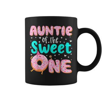 Auntie Of The Sweet One 1St Birthday Donut Theme Family Coffee Mug | Mazezy