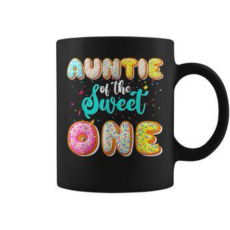 Auntie Of The Sweet One 1St Birthday Family Donut Birthday Coffee Mug - Seseable
