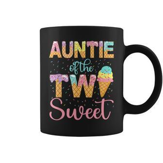 Auntie Of The Two Sweet Birthday Girl Ice Cream 2Nd Coffee Mug - Seseable